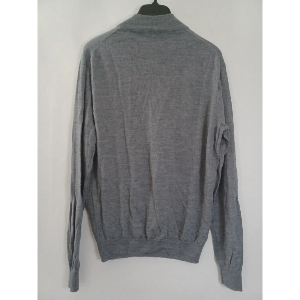 Peter Millar Autumn Crest Sweater Medium 1/4 Zip Merino Wool Blend Golf Suede